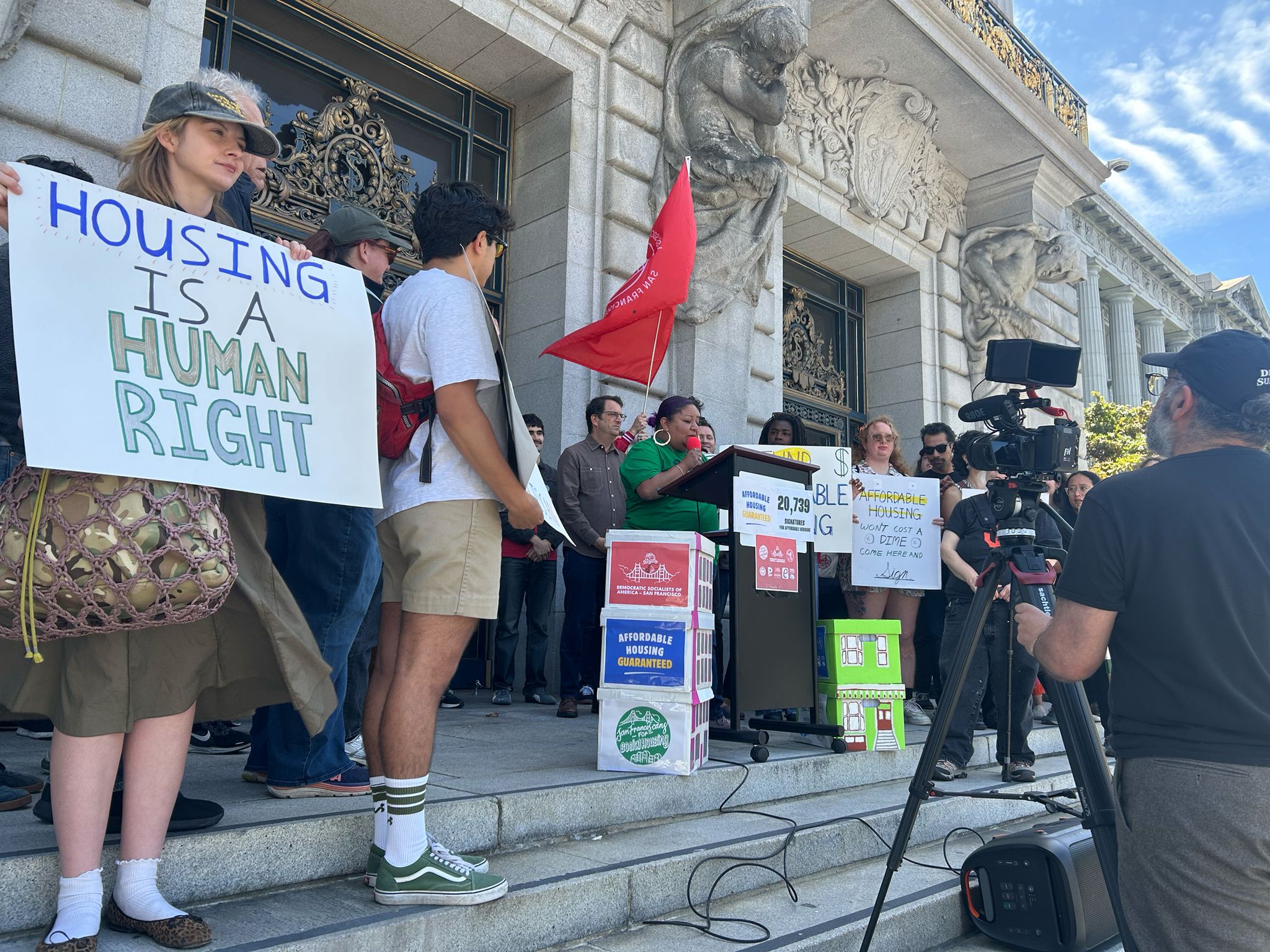 SF: Affordable Housing Ballot Measure Proponents Submit Signatures At City Hall (SFGATE)